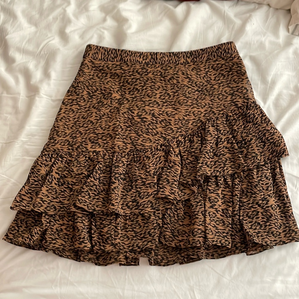 Black and brown ted baker london skirt zip in back